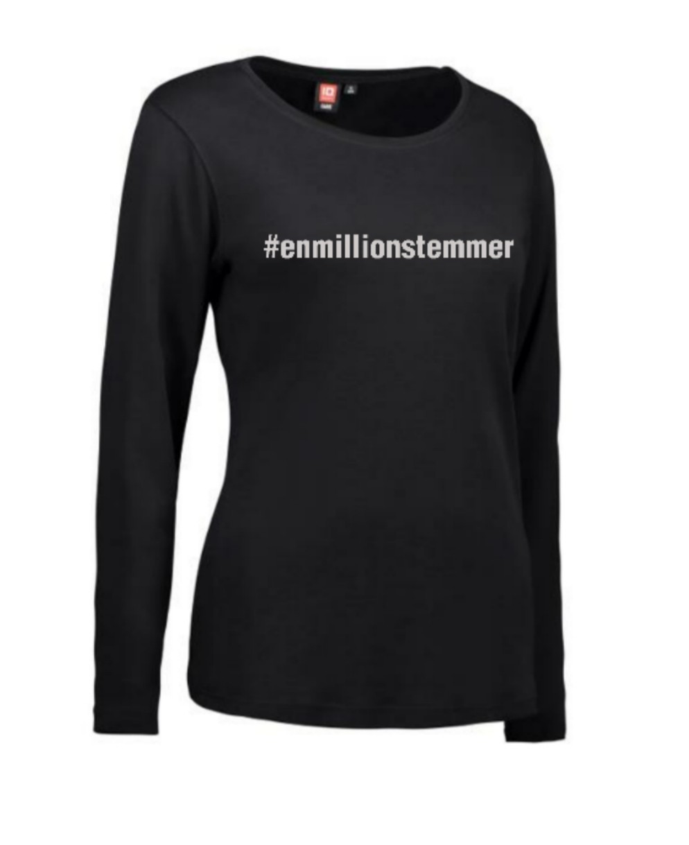 #Enmillionstemmer - T-shirt langærmet dame 