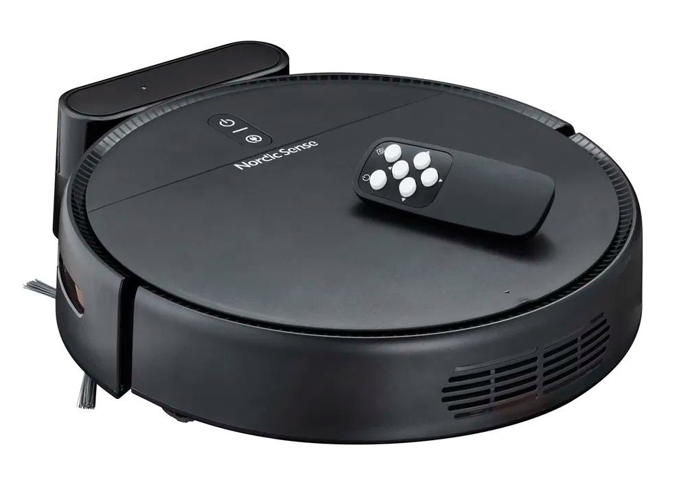 Nordic Sense Robotstøvsuger med ladestation Sort