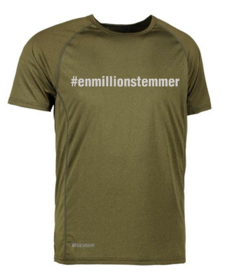 Løbe T-shirt Unisex - #Enmillionstemmer