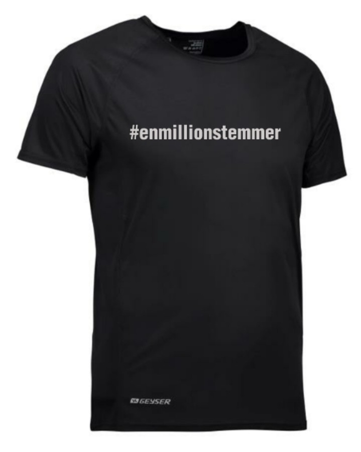 Løbe T-shirt Unisex - #Enmillionstemmer