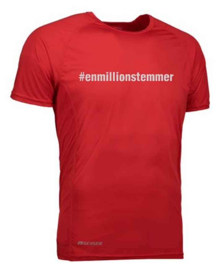 Løbe T-shirt Unisex - #Enmillionstemmer