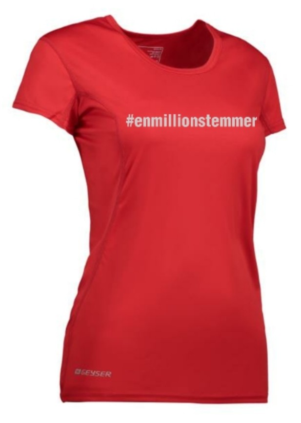Løbe T-shirt Dame - #Enmillionstemmer