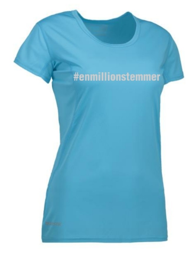 Løbe T-shirt Dame - #Enmillionstemmer