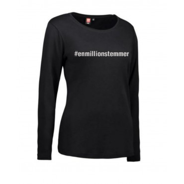 #Enmillionstemmer - T-shirt langærmet dame 