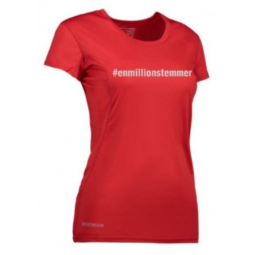 Løbe T-shirt Dame - #Enmillionstemmer