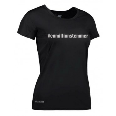 Løbe T-shirt Dame - #Enmillionstemmer