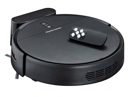 Nordic Sense Robotstøvsuger med ladestation Sort