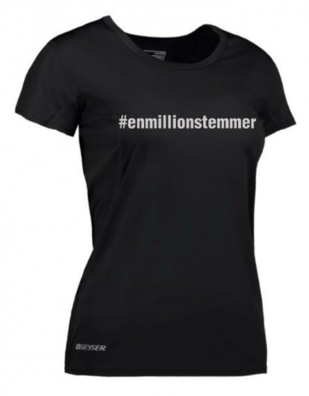 Løbe T-shirt Dame - #Enmillionstemmer