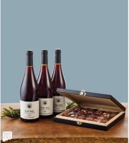 Boncoca vinpakke med chokolade